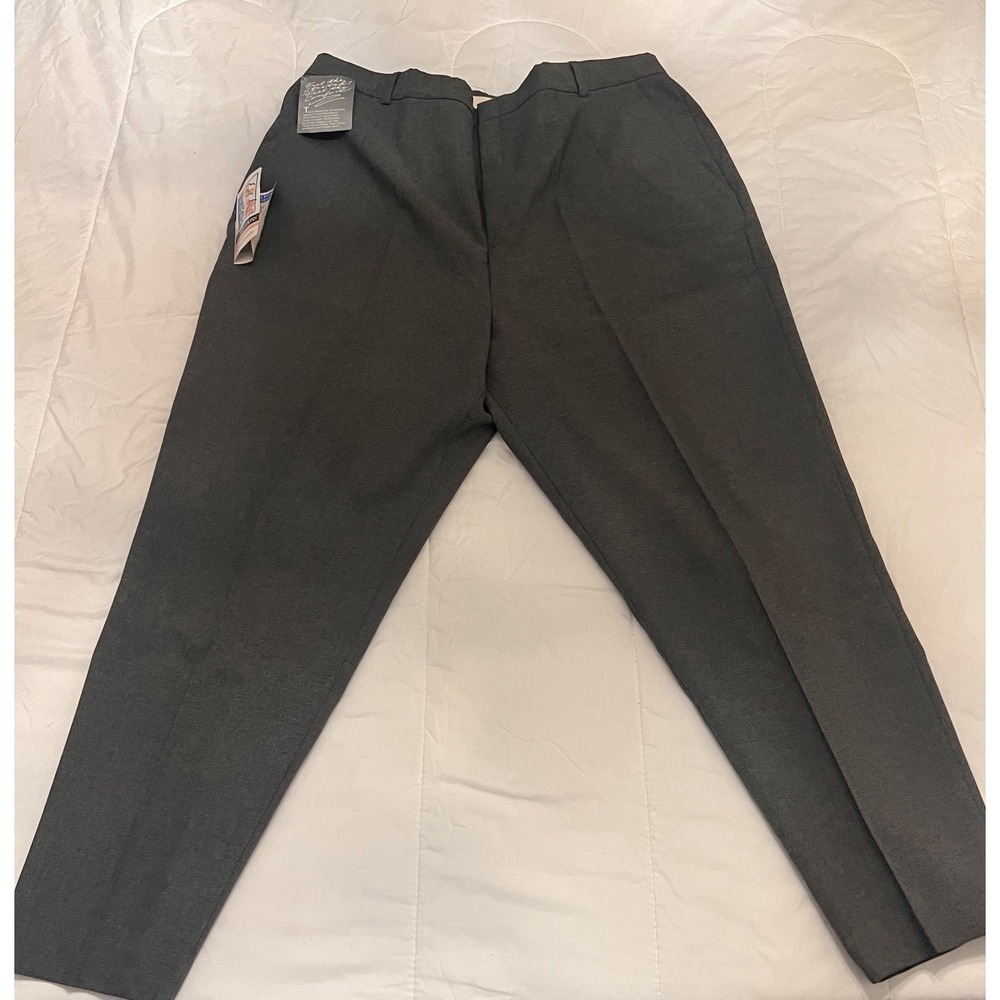 NWT Vintage Reflections Eddie Haggar‎ Woman's Gray Pants 26W